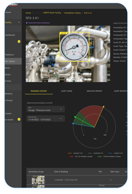 Mitsubishi Electric web app showcasing a specific area of the facility.