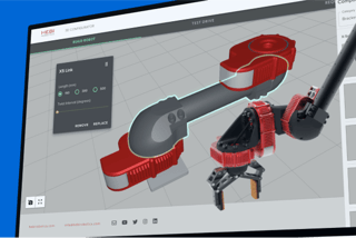 HEBI Robotics web app robot configuration preview.