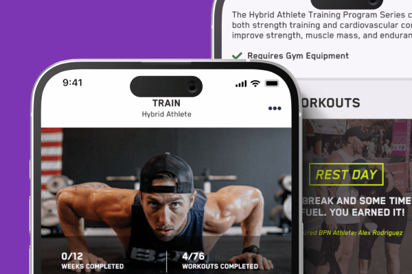 Bare Performance Nutrition mobile app preview.